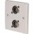 Eagle D-Series 1-Gang Dual Female XLR Wall Plate - White - view 1