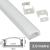 Fluxia AL2-C1709 Aluminium LED Tape Profile, Short 2 metre with Frosted Crown Diffuser - view 1