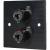 Eagle D-Series Brushed Aluminium 1-Gang Dual 6.35mm Jack Wall Plate - Black - view 2