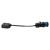 LEDJ 0.35m 16A Plug to single 13A Socket Cable - view 2