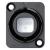 Neutrik NO4FDW-A opticalCON Quad Chassis Feedthrough Socket - IP65, Black - view 2