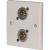 Eagle D-Series 1-Gang Dual Male XLR Wall Plate - White - view 1