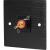 Eagle D-Series Brushed Aluminium 1-Gang Phono Wall Plate - Black - view 2