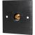 Eagle D-Series Brushed Aluminium 1-Gang Phono Wall Plate - Black - view 1
