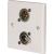 Eagle D-Series 1-Gang Male & Female XLR Wall Plate - White - view 1