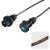 PCE 1m 2.5mm IP67 Black 16A Male - 16A Female Cable - view 1