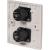 Eagle D-Series 1-Gang Dual 4-Pole SpeakON Wall Plate - White - view 2