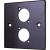 Eagle D-Series Brushed Aluminium 1-Gang 2-Hole Wall Plate - Black - view 1