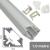 Fluxia AL1-A1919 Aluminium LED Tape Profile, 1 metre with Frosted 45 Degree Angled Diffuser - view 1
