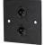 Eagle D-Series Brushed Aluminium 1-Gang Dual Male XLR Wall Plate - Black - view 1