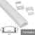 Fluxia AL1-C1709 Aluminium LED Tape Profile, Short 1 metre with Frosted Crown Diffuser - view 1