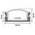 Fluxia AL2-C1709 Aluminium LED Tape Profile, Short 2 metre with Frosted Crown Diffuser - view 8