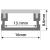 Fluxia AL1-WS1610 Aluminium LED Tape Profile, Short 1 metre - view 3