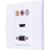 Eagle D-Series 1-Gang HDMI, 15-Pin VGA & AV Phono Wall Plate - White - view 1