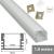Fluxia AL1-S1612 Aluminium LED Tape Profile, 1 metre Deep Section with Frosted Diffuser - view 1