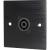 Eagle D-Series Brushed Aluminium 1-Gang 4-Pole SpeakON Wall Plate - Black - view 1