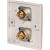 Eagle D-Series 1-Gang Dual Phono Wall Plate - White - view 2