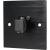 Eagle D-Series Brushed Aluminium 1-Gang HDMI 90 Degree Feed Through Wall Plate - Black - view 2