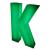 LED Alphabet Letter K - view 1