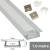 Fluxia AL1-F2206 Aluminium LED Tape Profile, Recess 1 metre with Frosted Diffuser - view 1