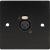 Eagle D-Series Brushed Aluminium 1-Gang Female XLR Wall Plate - Black - view 3
