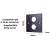 Eagle D-Series Brushed Aluminium 1-Gang 2-Hole Wall Plate - Black - view 2