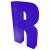 LED Alphabet Letter R - view 3