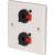 Eagle D-Series 1-Gang Dual 6.35mm Jack Wall Plate - White - view 1