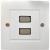 Eagle D-Series 1-Gang Dual HDMI Feed Through Wall Plate - White - view 2
