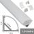Fluxia AL1-A1616 Aluminium LED Tape Profile, 1 metre with Frosted 90 Degree Arc Diffuser - view 4