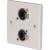 Eagle D-Series 1-Gang Dual CAT5E Wall Plate - White - view 1