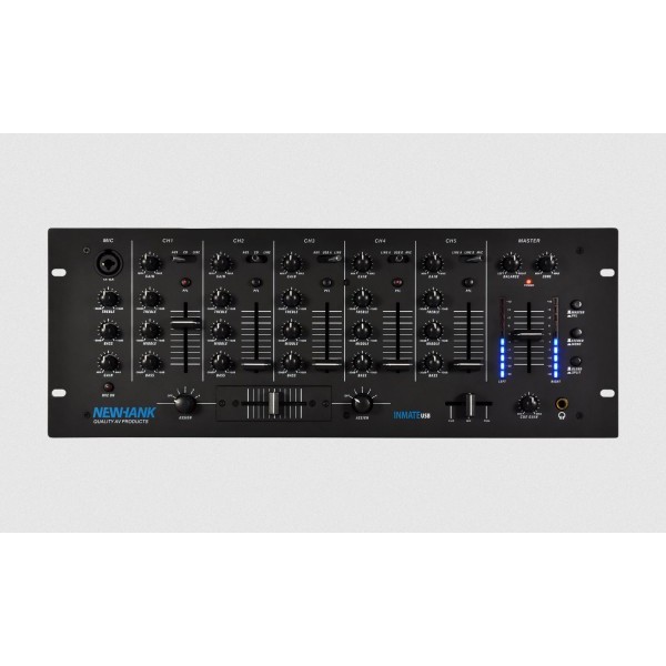 Newhank Inmate USB Mixer with 11 Line Inputs - 3 MIC Inputs - 2 USB I/O