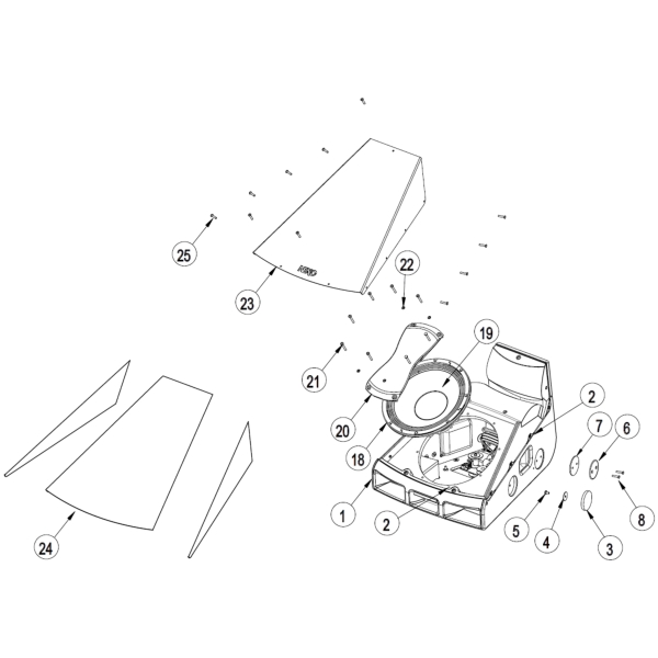 1. Nexo 05EB45N12 Empty Cabinet & Accessories for Nexo 45n12