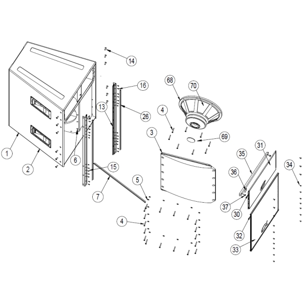 1. Nexo 05EBEFMOQ Empty Box - Carpeted for Nexo Alpha EF Speakers