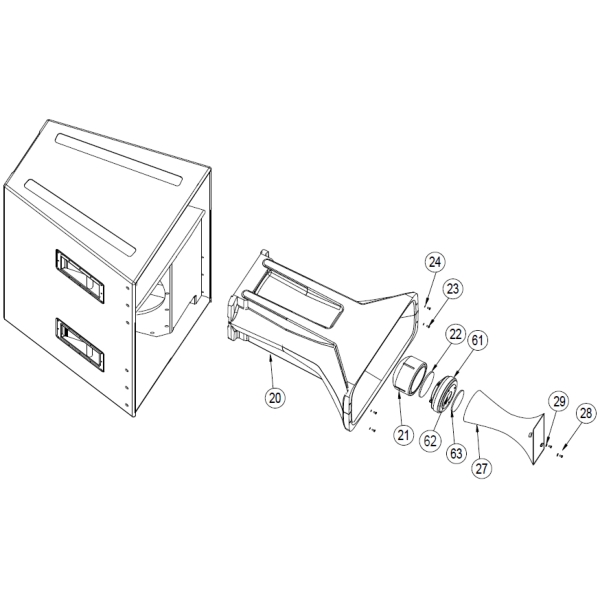 20. Nexo 05PAVBMALPHE Nexo EM / EF Mid Horn for Nexo Alpha EF Speakers