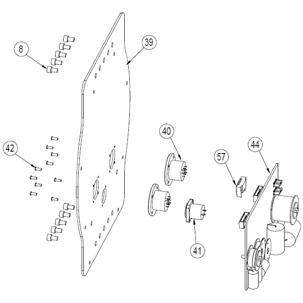 39. Nexo 05AL.EM-FPA Nexo Complete Connection Plate With Artwork for Nexo Alpha EF Speakers