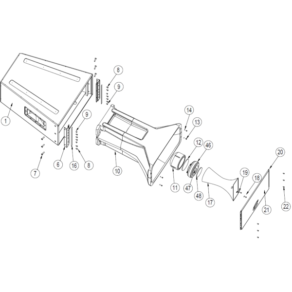 1. Nexo 05EBEMMOQ Empty Box - Carpeted for Nexo Alpha EM Speakers