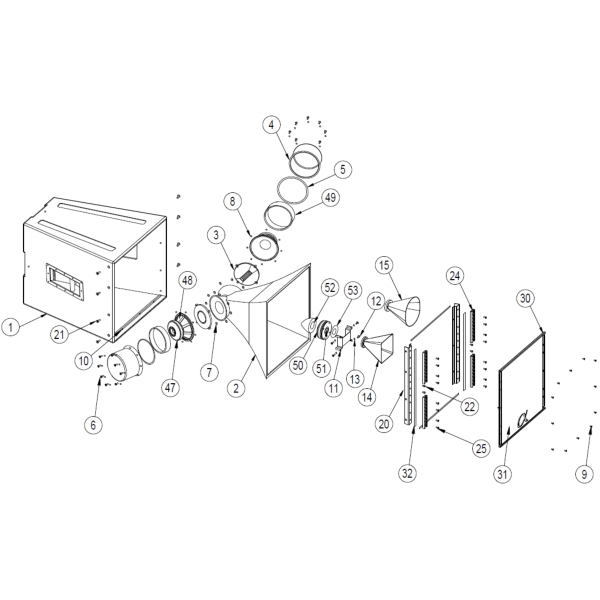 1. Nexo 05EBM4MOQ Empty Box - Carpeted for Nexo Alpha M Speakers