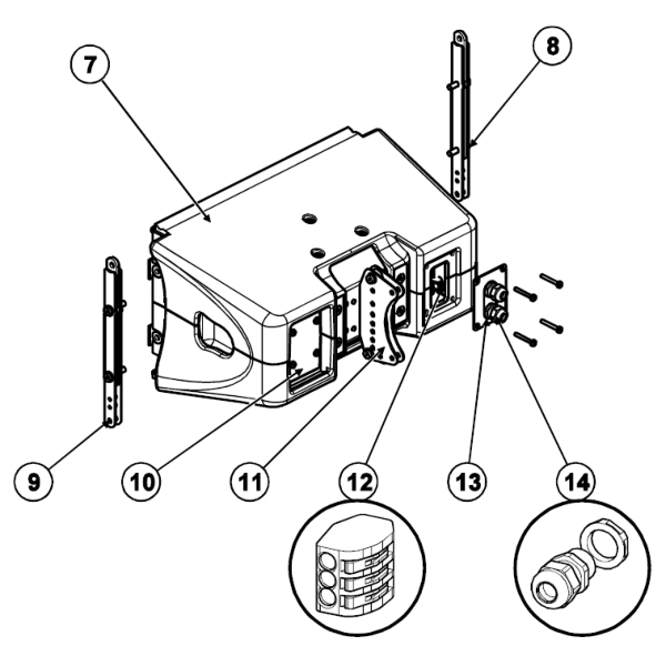 7. Nexo 05GEOM10CAR-PW Rear Cabinet with Screws and Gasket for Nexo Geo M10-I - White