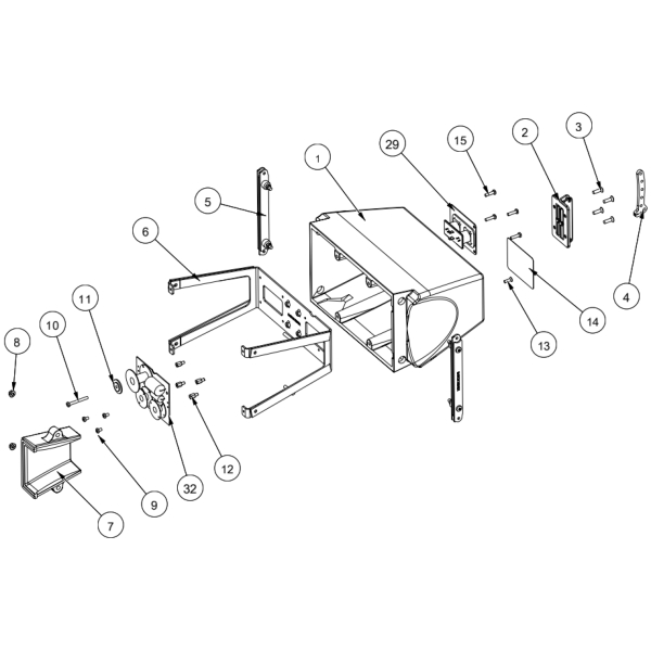 1. Nexo 05GEOM6-AR GEO M620 Rear Box for Nexo Geo M620