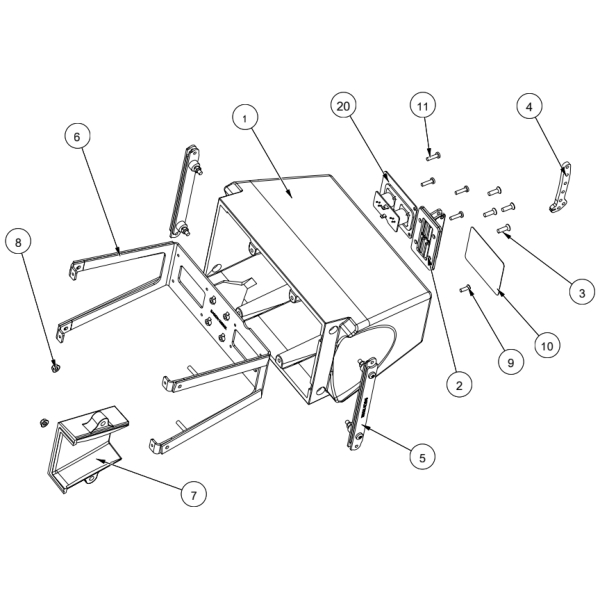 1. Nexo 05GEOM6-AR GEO M6B Rear Box for Nexo Geo M6B