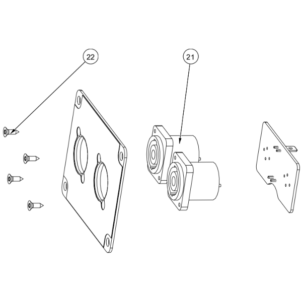 21. Nexo 05CNXNL4MDV-1 GEO M6B Speakon NL4 M D V 1 for Nexo Geo M6B