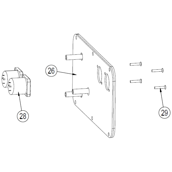 26. Nexo 05JNEOCNXGEOS12 Gasket Connection Plate for Nexo Geo S1210