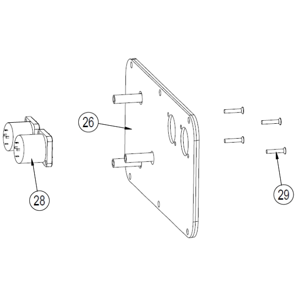 26. Nexo 05JNEOCNXGEOS12 Gasket Connection Plate for Nexo Geo S1230