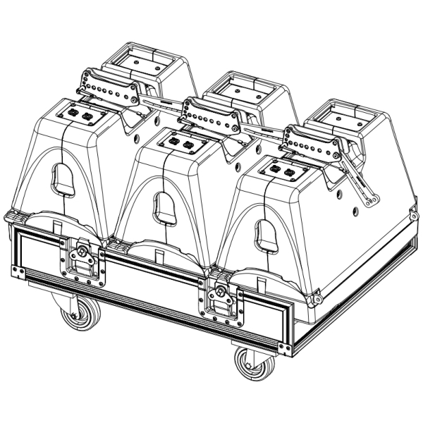 Nexo GMT-3CASEM10 Flightcase for 3x Nexo Geo M10