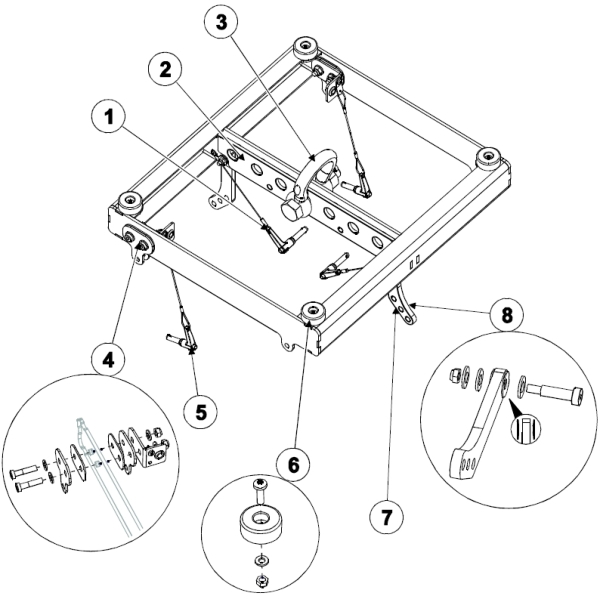 1. Nexo 05BL825-EL Quick Release Pin 8 x 25L with Sling and Screws for Nexo Geo GMT-LBUMPM10 Lightweight Bumper