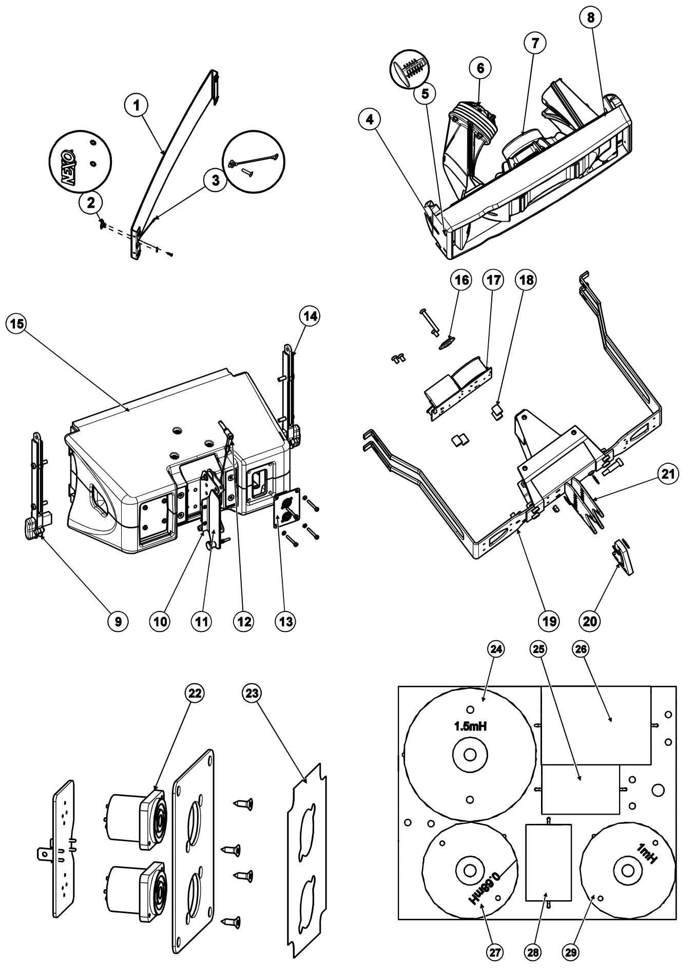 Nexo Geo M10 Replacement Parts