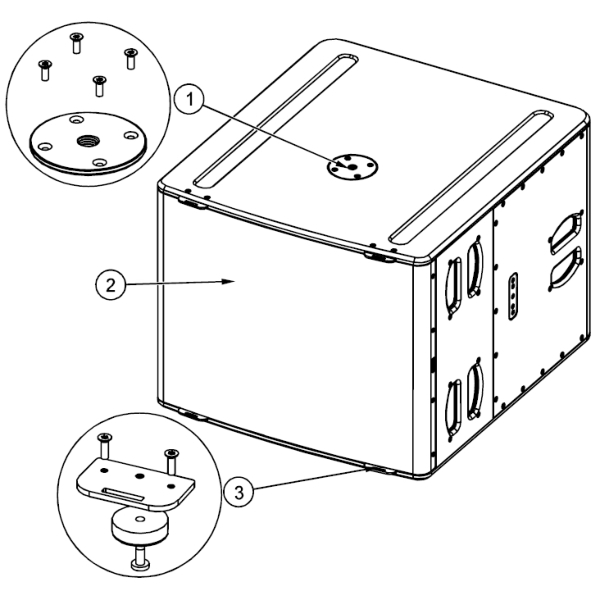 1. Nexo 05DOUILM20N Connector Plate M20 Black (with fasteners) for Nexo L18