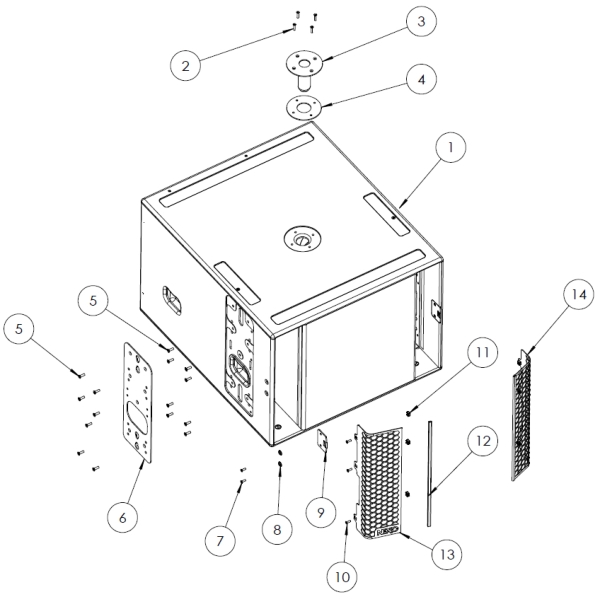 1. Nexo 05EBLS18 Empty Cabinet for Nexo LS18