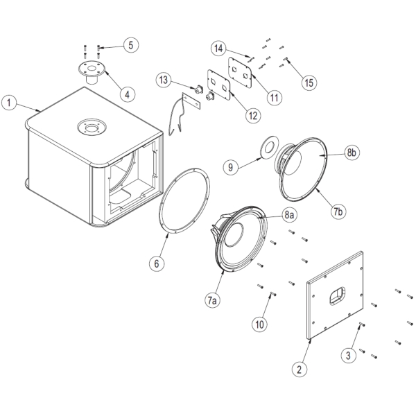 1. Nexo 05EBLS40 Cabinet plus Accessories for Nexo LS400 Subwoofers